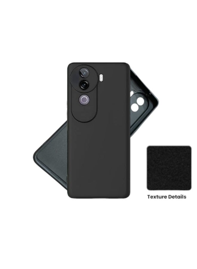 Protective Cover For Vivo V40E , Slim Fit Soft  Back TPU Case Flexible Silicone Cover Compatible For Vivo V40E - Black